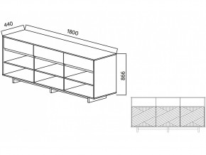 Комодино Moderno-1800 В-2 Ф3 в Верхнеуральске - verhneuralsk.mebel74.com | фото 4