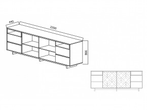 Комодино Moderno-2200 Ф2 в Верхнеуральске - verhneuralsk.mebel74.com | фото 4