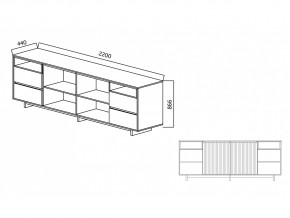 Комодино Moderno-2200 Ф5 в Верхнеуральске - verhneuralsk.mebel74.com | фото 4