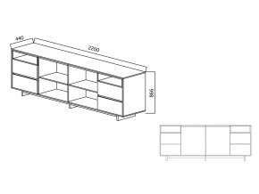 Комодино Moderno-2200 Ф6 в Верхнеуральске - verhneuralsk.mebel74.com | фото 4