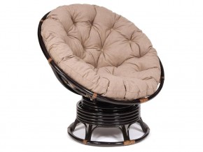 Кресло-качалка Papasan w 23/01 B с подушкой Antique brown, экошерсть Коричневый в Верхнеуральске - verhneuralsk.mebel74.com | фото