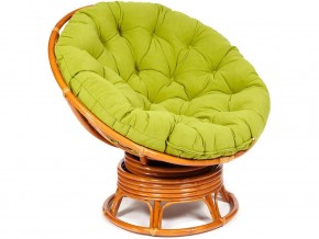 Кресло-качалка Papasan w 23/01 B с подушкой Cognac, флок Олива в Верхнеуральске - verhneuralsk.mebel74.com | фото