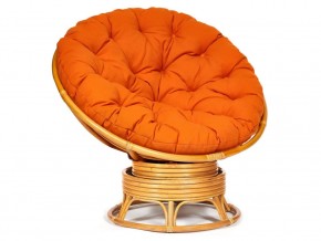 Кресло-качалка Papasan w 23/01 B с подушкой Honey, ткань Оранжевый в Верхнеуральске - verhneuralsk.mebel74.com | фото