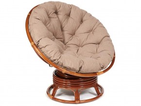 Кресло-качалка Papasan w 23/01 B с подушкой Pecan, экошерсть Коричневый в Верхнеуральске - verhneuralsk.mebel74.com | фото