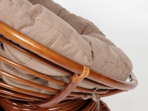 Кресло-качалка Papasan w 23/01 B с подушкой Pecan, экошерсть Коричневый в Верхнеуральске - verhneuralsk.mebel74.com | фото 3