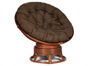 Кресло-качалка Papasan w 23/01 B с подушкой Pecan, ткань Коричневый в Верхнеуральске - verhneuralsk.mebel74.com | фото