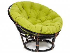 Кресло Papasan 23/01 W с подушкой Antique brown, флок Олива в Верхнеуральске - verhneuralsk.mebel74.com | фото