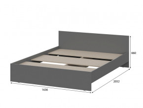 Кровать 1600 Денвер Графит серый с настилом в Верхнеуральске - verhneuralsk.mebel74.com | фото 2