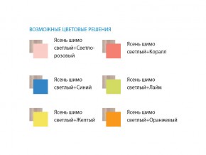 Кровать детская двухъярусная Юниор 1.1 коралл в Верхнеуральске - verhneuralsk.mebel74.com | фото 2