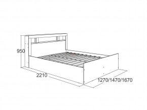 Кровать Ольга 19 1600 в Верхнеуральске - verhneuralsk.mebel74.com | фото 2