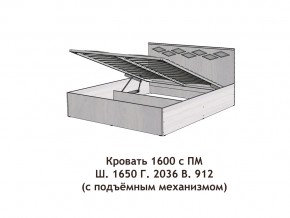 Кровать с подъёмный механизмом Диана 1600 в Верхнеуральске - verhneuralsk.mebel74.com | фото 3