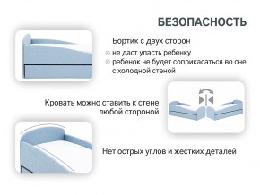 Кровать с ящиком Letmo небесный (рогожка) в Верхнеуральске - verhneuralsk.mebel74.com | фото 15