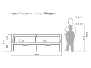 Кровать-тахта Svogen с ящиками и бортиком бежевый в Верхнеуральске - verhneuralsk.mebel74.com | фото 3