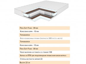 Матрас Шалла 140х200 в Верхнеуральске - verhneuralsk.mebel74.com | фото 2