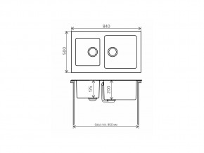 Мойка комбинированная Tolero twist TTS-840 Бежевый 101 в Верхнеуральске - verhneuralsk.mebel74.com | фото 2