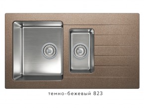 Мойка комбинированная Tolero twist TTS-890 Темно-бежевый 823 в Верхнеуральске - verhneuralsk.mebel74.com | фото