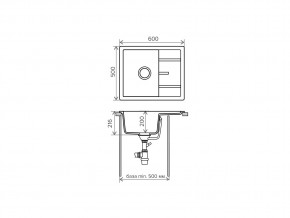 Мойка кварцевая Tolero R-107 Темно-бежевый 823 в Верхнеуральске - verhneuralsk.mebel74.com | фото 2