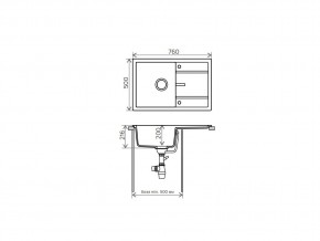 Мойка кварцевая Tolero R-112 Темно-бежевый 823 в Верхнеуральске - verhneuralsk.mebel74.com | фото 2