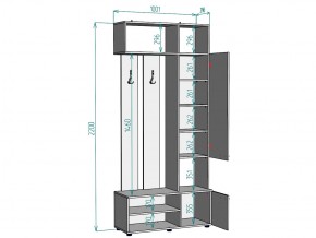 Прихожая с зеркалом V1_M в Верхнеуральске - verhneuralsk.mebel74.com | фото 3