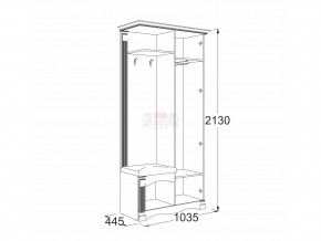 Прихожая Саша 16 в Верхнеуральске - verhneuralsk.mebel74.com | фото 2