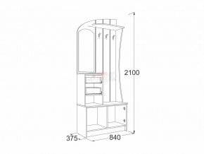 Прихожая Саша 20 ясень анкор в Верхнеуральске - verhneuralsk.mebel74.com | фото 2