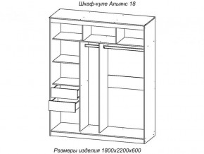 Шкаф-купе Альянс 18 комплект зеркал №4 в Верхнеуральске - verhneuralsk.mebel74.com | фото 2