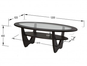 Стол журнальный Юпитер со стеклом СЖС-01 венге в Верхнеуральске - verhneuralsk.mebel74.com | фото 2