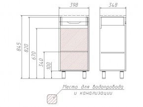 Тумба под умывальник Andrea 40 3D без ящика в Верхнеуральске - verhneuralsk.mebel74.com | фото 3