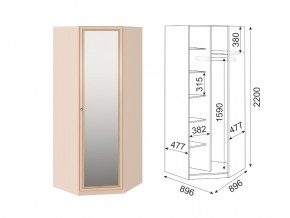 Угловой шкаф Беатрис модуль 1 Дуб млечный в Верхнеуральске - verhneuralsk.mebel74.com | фото